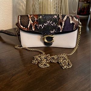 Coach snake skin tabby wristlet/crossbody